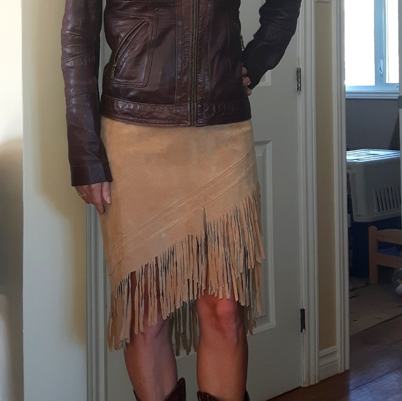 Genuine Suede Skirt - Picture 2 of 4